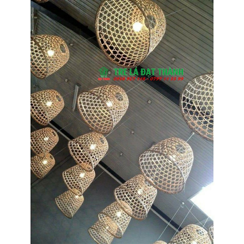 Đèn mây tre đan ĐẠT THÀNH giá rẻ bất ngờ với lồng đèn tre