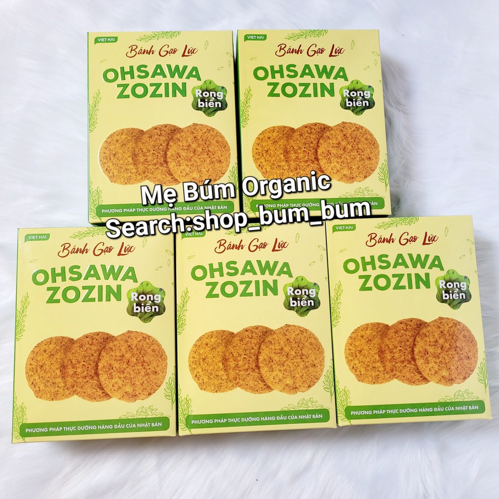 Combo 5 hộp Bánh gạo lứt thực dưỡng Ohsawa Zozin vị rong biển chuyên ăn kiêng, giảm cân, tốt tim mạch( Mỗi hộp 125g)