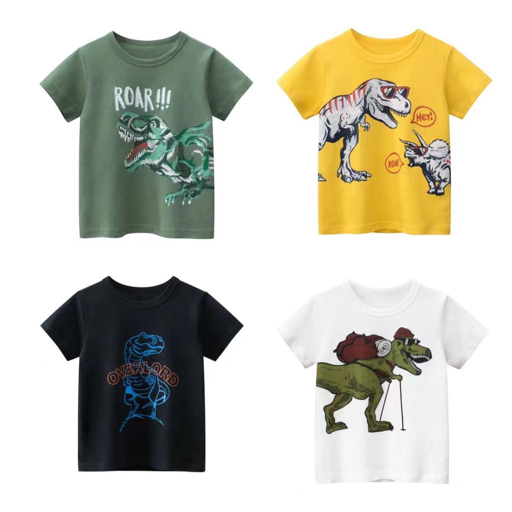Áo polo Tay Ngắn Bằng Vải Cotton In Hoạt Hình Dành Cho Bé Trai