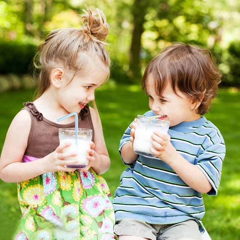 100 Ống hút nhựa nhiều màu sắc dùng một lần