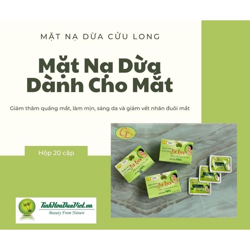 ( 40 Miếng đắp mắt dừa mặt nạ dừa Cửu Long CHÍNH HÃNG