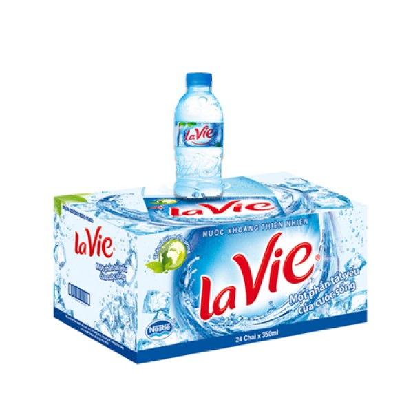 Thùng Nước Khoáng Lavie 24 Chai 350ml / 500ml (Giao Hàng: Now / Grab)