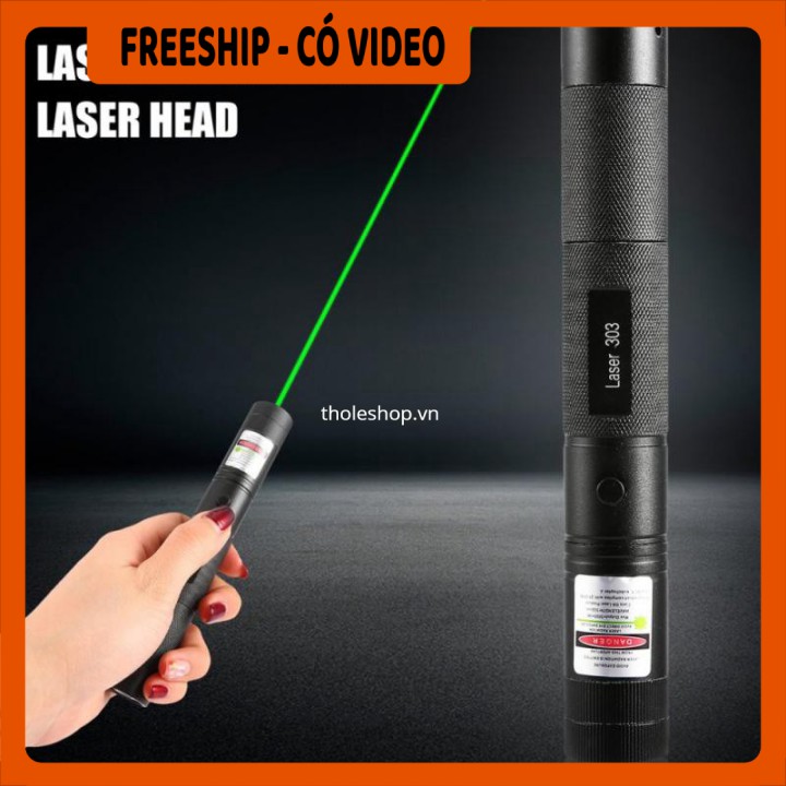 Đèn pin LaserBH 1 THÁNG    Đèn pin cầm tay 303 cầm tay cao cấp siêu sáng (kèm hộp+pin+sạc) 9656