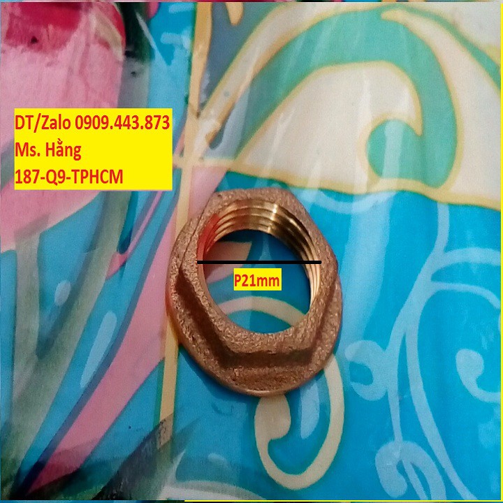 Tán chân vòi chén đồng thau ĐK: p21-TCVCT21-