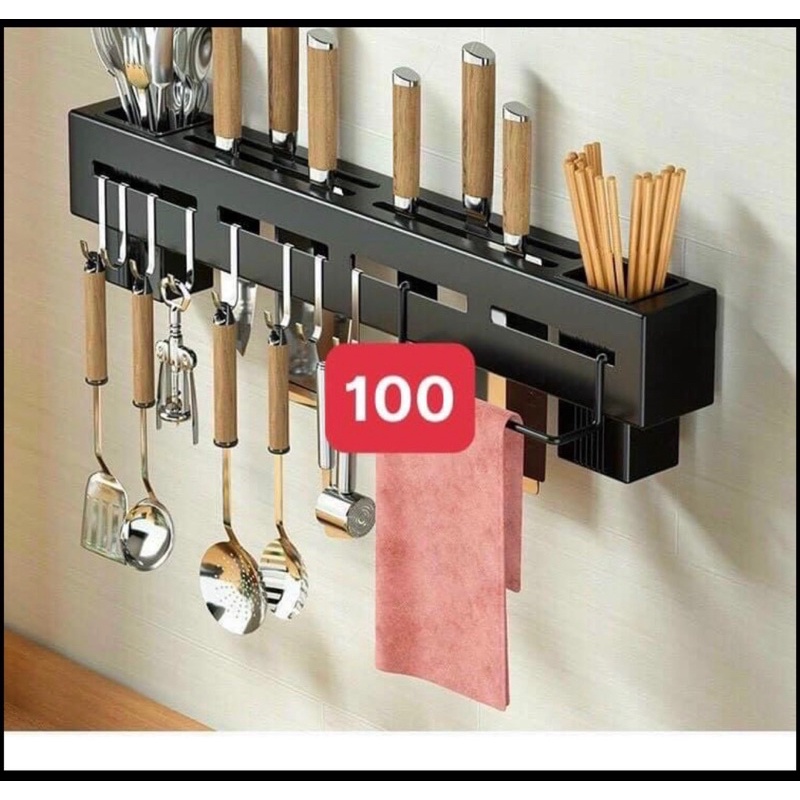 Gía treo đồ nhà bếp ,giá cài dao muỗng inox không gi gắn tưởng đa năng