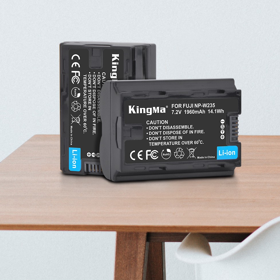 Bộ 2 Pin 1 Sạc Đôi KingMa W235 v2 cho Fujifilm X-T4