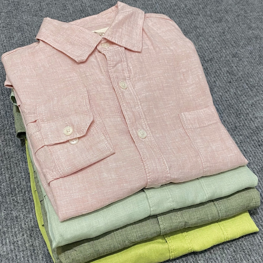 Sơmi Nam LINEN 1 Túi Phong Cách Trẻ Trung Năng Động