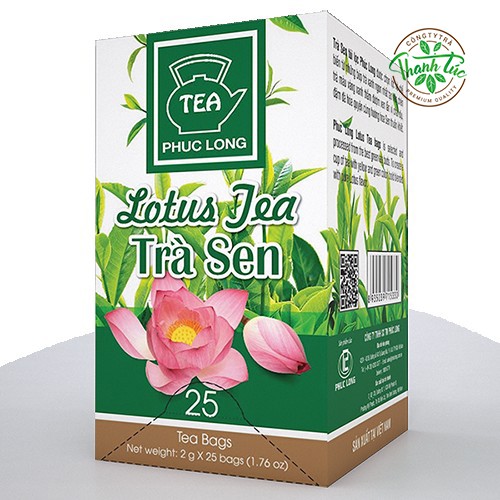 Trà Túi Lọc Hoa Sen Phúc Long Hộp 25 Gói
