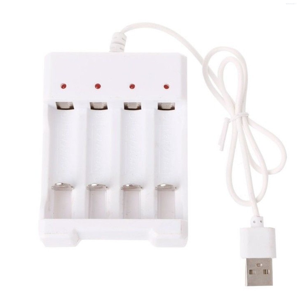 USB 4 Slots Fast Charging Battery Charger Short Circuit Protection AAA and AA Rechargeable Battery Station  Kitchentool