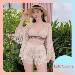 [Free Ship] Full 5 Mẫu Áo Bra Len Móc Đi Biển_Hàng QC