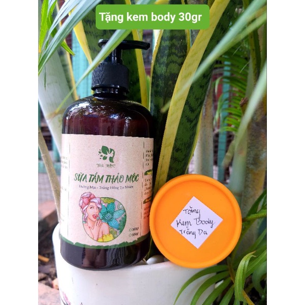 Sữa tắm thảo mộc dưỡng trắng hồng, hương hoa Lavender(Tặng kem body mini)