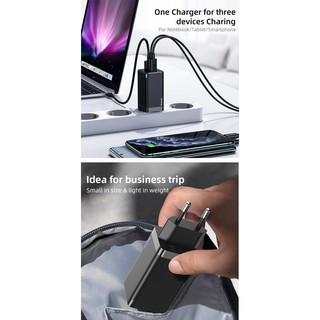 [2type-C +1USB]Cốc sạc nhanh 65W Baseus GaN2 Pro CCGAN65E2