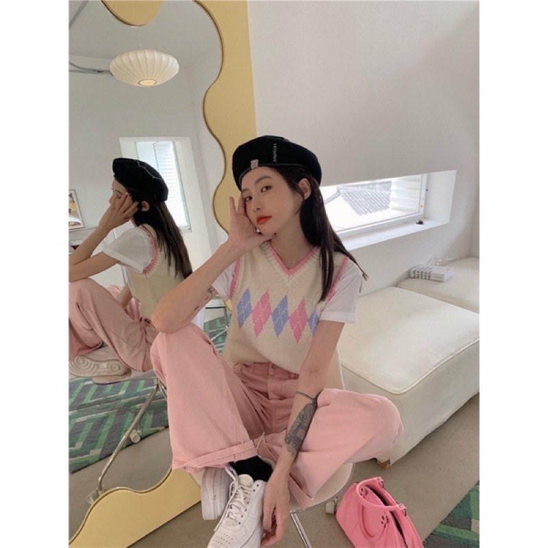 Áo GILE Nư  phong cách retro hiện đại với gam màu pastel tươi sáng
