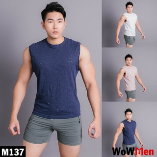 Áo Thun Sát Nách Tanktop Destroy Nam Lũng Lỗ Tập Gym Thể Thao Mặc Nhà - M137