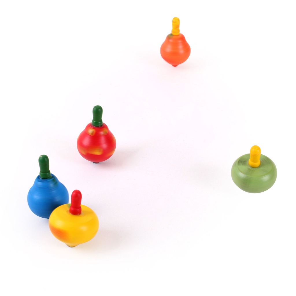 Con cù quay gỗ hình hoa quả nhiều màu sắc hình sáng ngộ nghĩnh đáng yêu dành cho bé