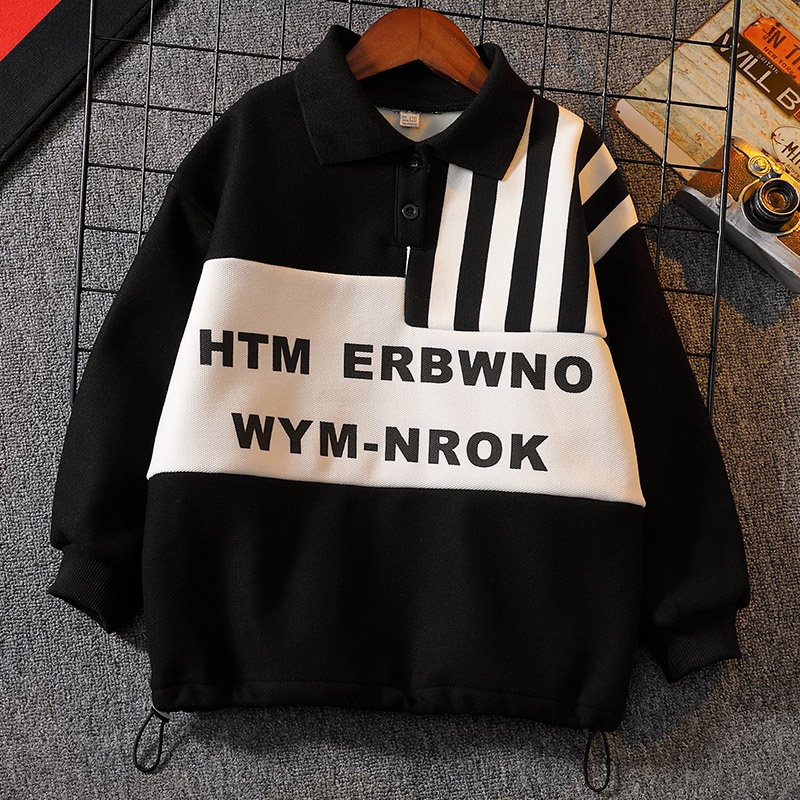 Áo Sweater Phong Cách Đường Phố Phương Tây Thời Trang Xuân Thu Mới 2022 Dành Cho Bé Trai