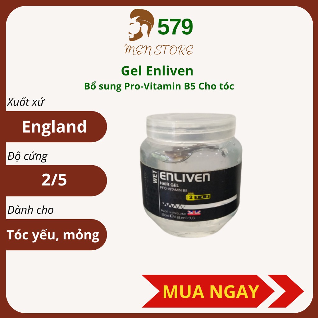 Sáp vuốt tóc nam nữ Enliven 250gram tạo kiểu tóc tốt hương thơm quyến rũ nhẹ nhàng từ Anh Quốc