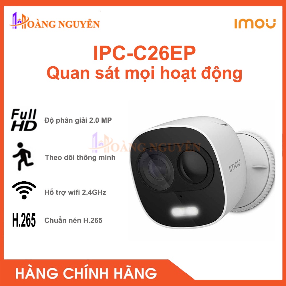 [NHÀ PHÂN PHỐI] Camera wifi Imou IPC-C26EP 2.0 Megapixel - Tầm Xa Hồng Ngoại 10m, Phát Hiện Chuyển Động