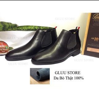 CHELSEA BOOT Da Bò 100% Cổ Lửng