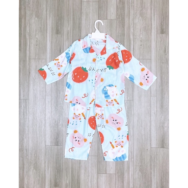 PIJAMA TAY DÀI QUẦN DÀI BÉ GÁI 9-35kg