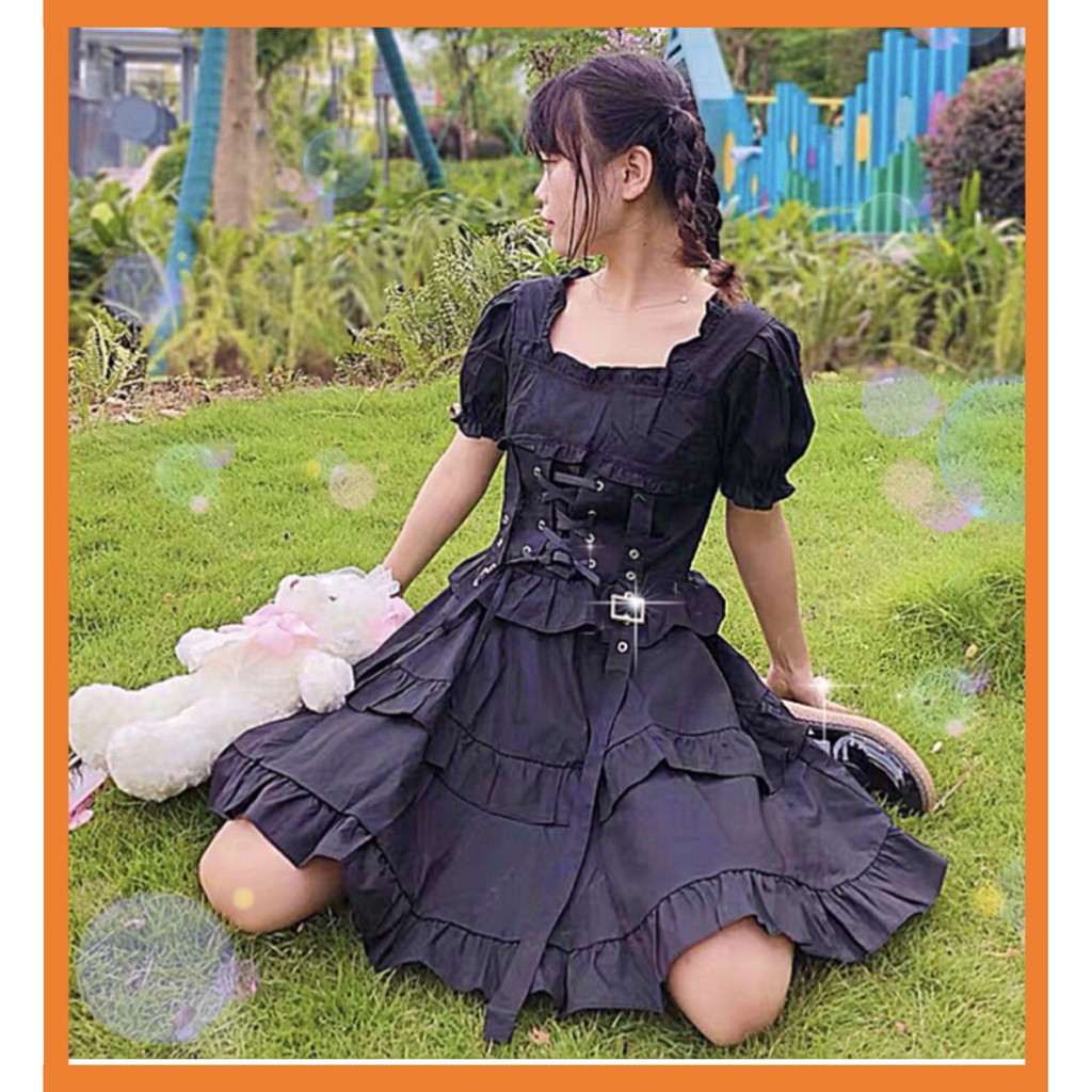 ♥️Đầm,Váy Gothic LolitaFzsize dưới 55kg Loli