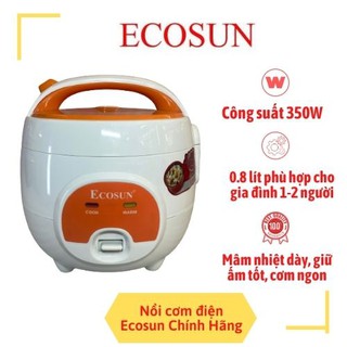 Nồi cơm điện Ecosun 0.8 lít - Model BM-ER08, Hàng Chính Hãng - Bảo Hành 12 Tháng - MOMO