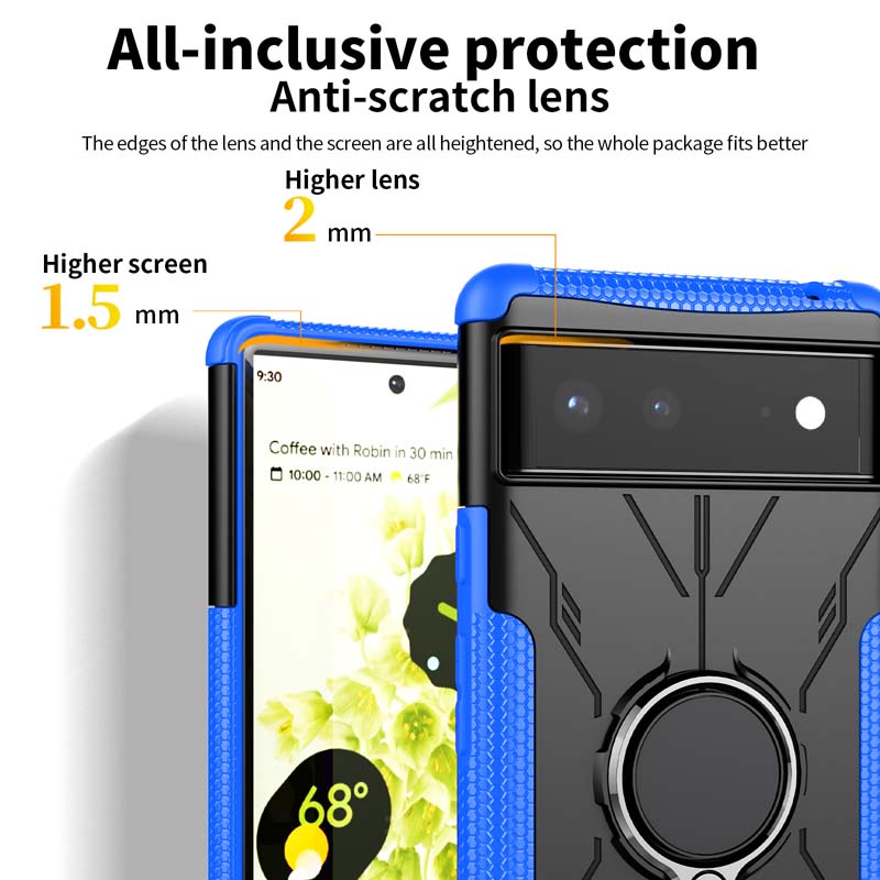 Ốp Điện Thoại PC + TPU Silicon Từ Tính Có Giá Đỡ Cho Google Pixel 6 / Pixel 6 Pro 6A