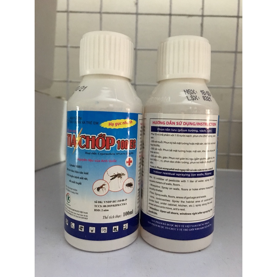 Thuốc diệt ruồi, muỗi, kiến, gián Tia chớp 100EC