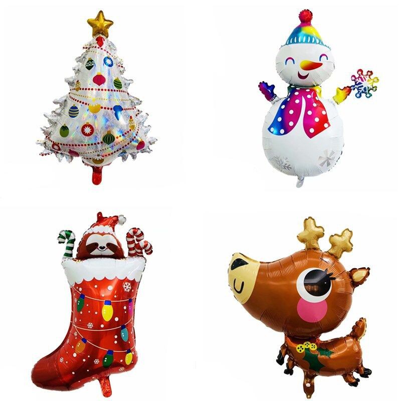 1Pc Mới Bóng đèn Giáng sinh Lớn Hình ảnh Ông già Noel Bóng bay Helium Bong bóng Xmas Bữa tiệc Trang trí nội thất Năm mới Navidad Trang trí Globos