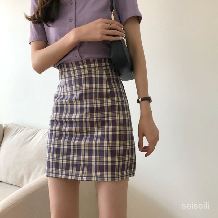 Chân Váy Caro Lưng Cao Thời Trang Retro Cho Nữ | BigBuy360 - bigbuy360.vn