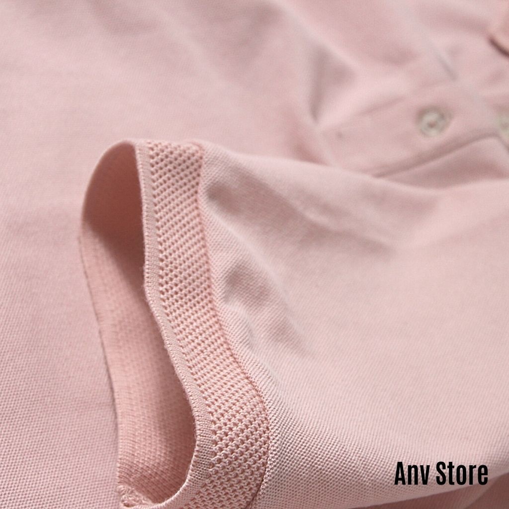 Áo thun Polo nam có cổ tay ngắn Màu hồng vải cá sấu Cotton xuất xịn, chuẩn form,sang trọng-lịch lãm AnvStore