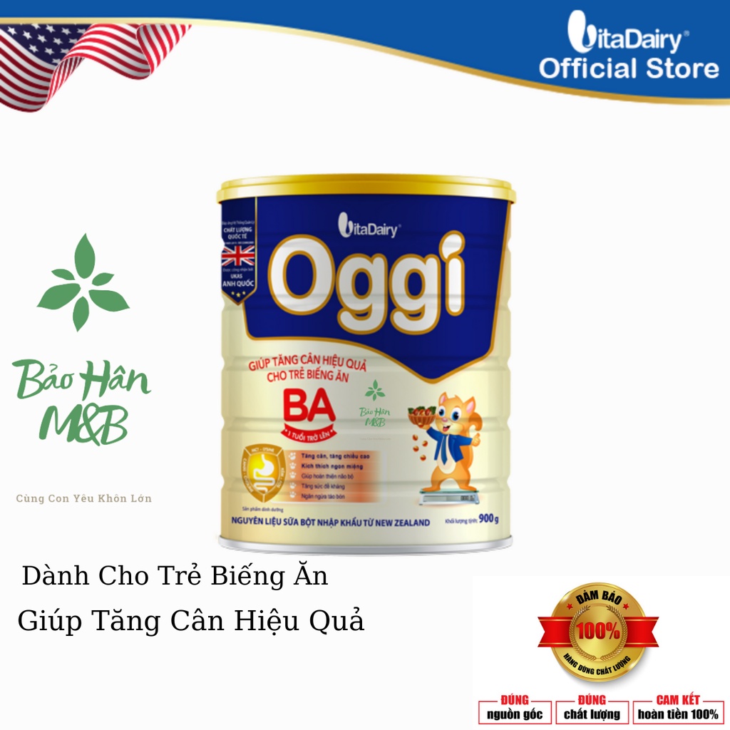 Sữa Oggi BA  ( Dành Cho Trẻ Biếng Ăn ) Lon 900g [ Date Mới Nhất ]