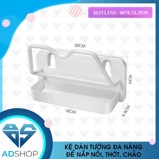 Kệ Dán Tường Nhà Bếp Để Nắp Nồi, Thớt, Chảo, Đĩa Đa Năng
