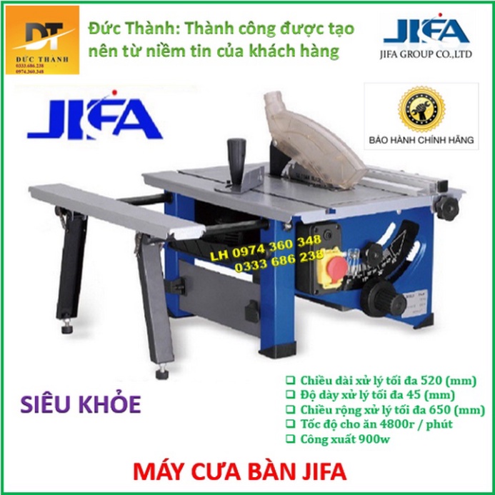 Chính hãng Máy cưa bàn JIFA. Bảo hành 12 tháng.