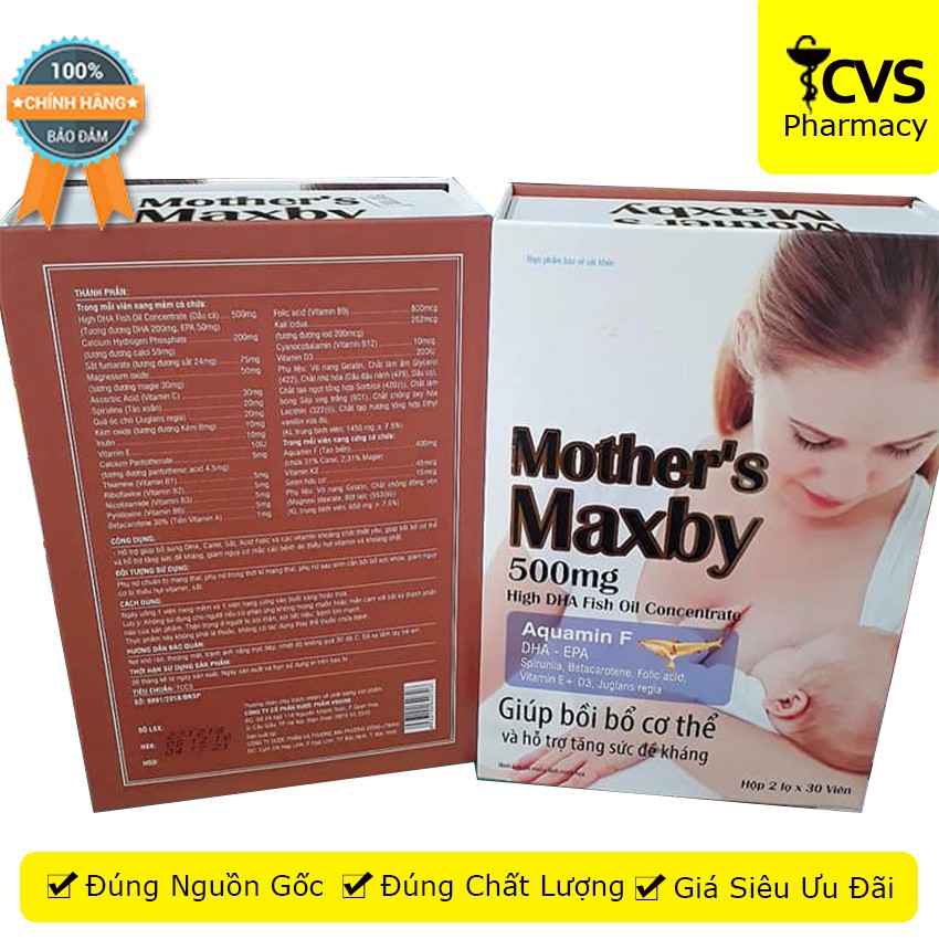 MOTHER'S MAXBY - viên uống bổ sung dưỡng chất cho cơ thể mẹ bầu - mother maxby cvspharmacy