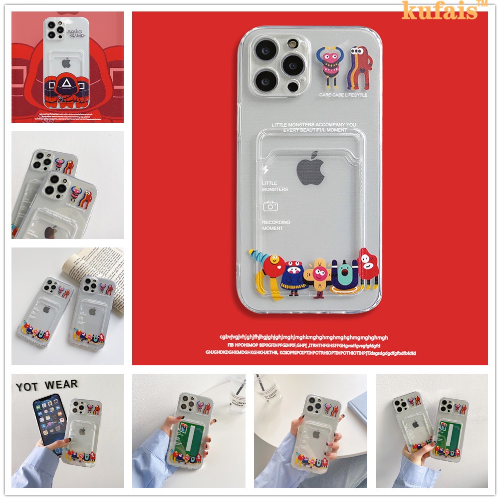 Ốp điện thoại trong suốt họa tiết quái vật mực cho Xiaomi Poco M3 X3 NFC Redmi 9A 9C 9T Note8 8pro 9S 10 10Pro
