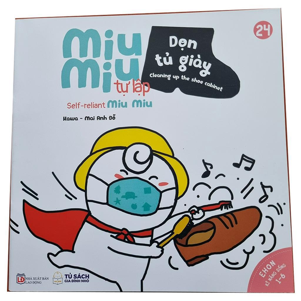 Sách - Miu Miu Tự lập - Miu Miu Dọn Tủ Giày - Ehon Kĩ Năng Sống Cho Bé