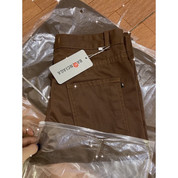 Quần bò nâu hotren & xám rách gối bụi bặm🌸DAQUY20🌸quần jeans baggy nâu cực hot | BigBuy360 - bigbuy360.vn