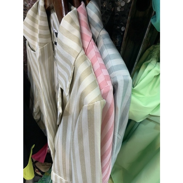 Áo vest kẻ blazer