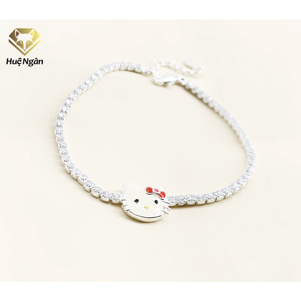 Lắc tay bạc 925 Huệ Ngân - Mèo Kitty X7