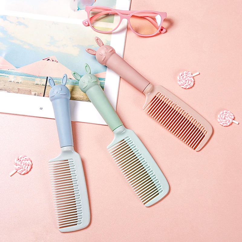 Lược Chải Tóc Bằng Nhựa Hình Thỏ Hoạt Hình Dễ Thương