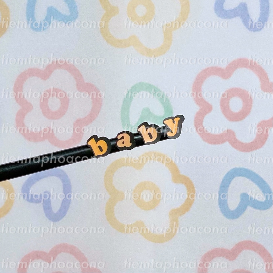 Shadow Alphabet Vinyl Sticker sheet - Sticker bảng chữ cái nhiều màu trang trí chống nước, hình dán - tiemtaphoacona