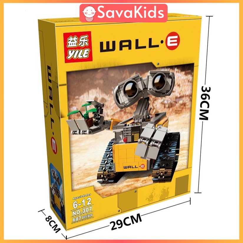 Đồ chơi xếp hình lắp ráp Lepin 16003 Lắp Ráp Mô Hình Người Máy Xe Robot WALL.E (có hộp) SAVAKIDS