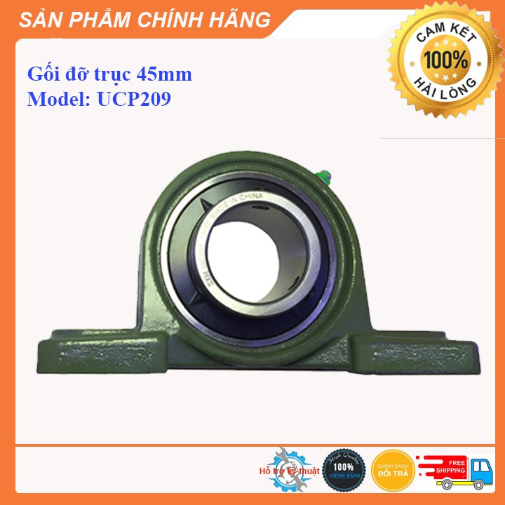 Gối đỡ vòng bi trục đứng, ngang trục 45mm UCP209