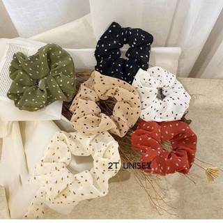 Cột tóc vải Scrunchies họa tiết Chấm Bi, dây buộc tócScrunchies hot nhất SC008