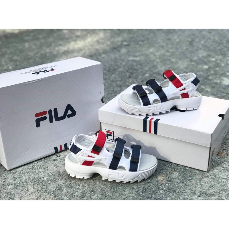 Giày sandal Fila trắng/đen