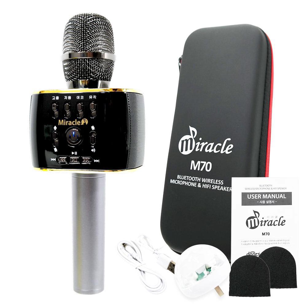 Miracle M70 ( Bản Mới 2020 ) – Micro Karaoke Bluetooth Hàn Quốc, Hát Cực Hay