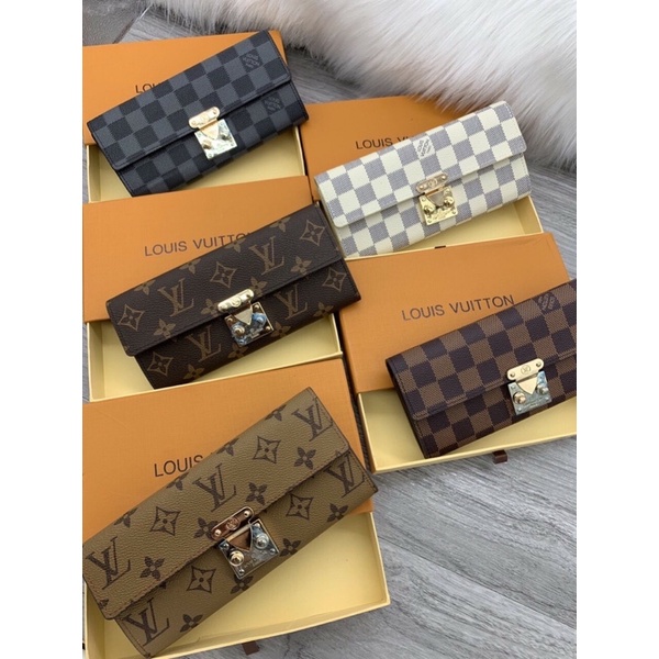 [SALE SỐC] Ví cầm tay khoá vuông size 20cm ful box