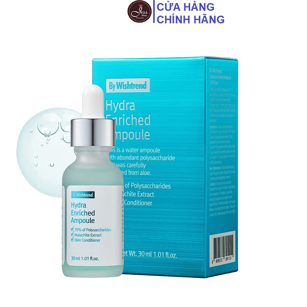 Tinh Chất Cấp Ẩm Phục Hồi Da By Wishtrend Hydra Enriched Ampoule 30ml