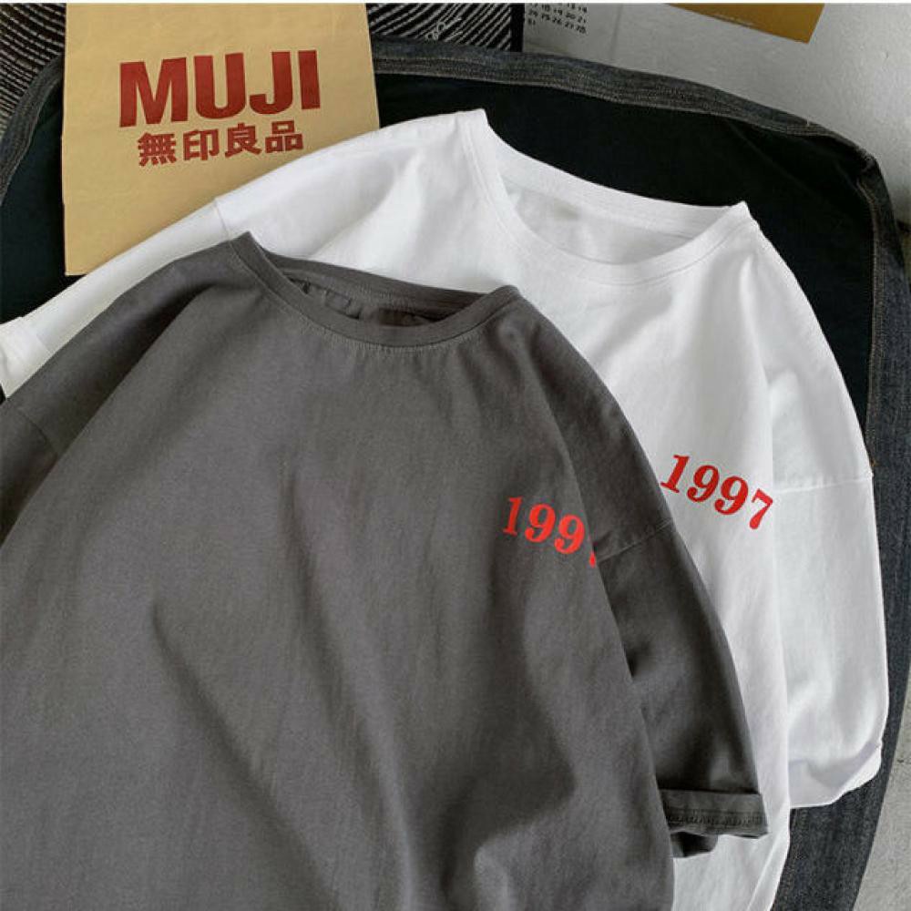 Áo thun tay lỡ form rộng hoạt hình Luffy 1997 - Unisex nam nữ đều mặc được